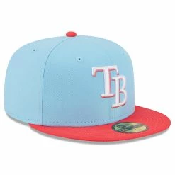 NEW ERA 5950 Two-Tone Color Pack Pastel Blue Tampa Bay Rays Cap -Cheap Gloves Store 5950 two tone color pack pastel blue tampa bay ray 2