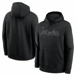 Nike Atlanta Braves Blackout Wordmark Hoodie