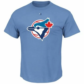 MAJESTIC Blue Jays Cooperstown Official Logo Shirt 1 MAJESTIC Blue Jays Cooperstown Official Logo Shirt