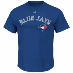 MAJESTIC Blue Jays Synthetic Wordmark Shirt