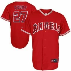 MAJESTIC Mike Trout Los Angeles Angels Youth Road Jersey