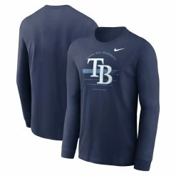 Nike Tampa Bay Rays Men's Over Arch Long Sleeve Cotton Shirt