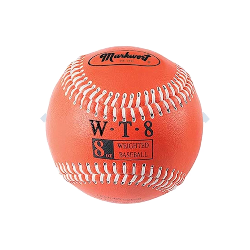 Weighted Orange Leather Baseball 8oz 1 Weighted Orange Leather Baseball 8oz