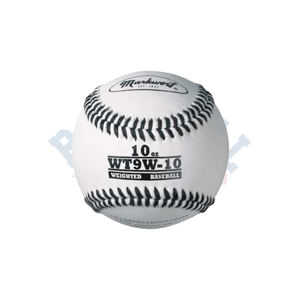 Weighted White Leather Baseball 10oz 1 Weighted White Leather Baseball 10oz